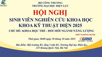 Sắp diễn ra Hội nghị sinh viên nghiên cứu khoa học Khoa Kỹ thuật điện 2025