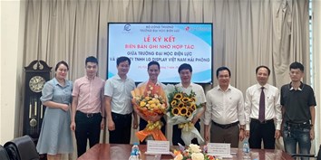 Lễ ký kết biên bản ghi nhớ hợp tác giữa Trường Đại học Điện lực và Công ty TNHH Display Việt Nam Hải Phòng