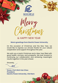 PGS.TS. Đinh Văn Châu gửi thiệp chào đón Giáng sinh và chúc mừng năm mới 2026
