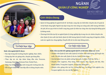 Ngành Quản lý công nghiệp: Quản trị hiệu quả – Làm chủ công nghệ – Dẫn đầu xu hướng sản xuất hiện đại