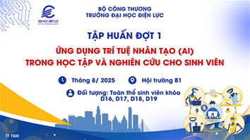 Sắp diễn ra chương trình tập huấn ứng dụng trí tuệ nhân tạo (AI) trong học tập và nghiên cứu cho sinh viên