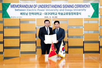 Thúc đẩy mối quan hệ hợp tác song phương giữa Trường Đại học Điện lực và Đại học Daegu, Hàn Quốc