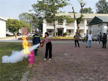 Trường Đại học Điện lực tập huấn công tác phòng cháy, chữa cháy và cứu hộ cứu nạn năm 2024